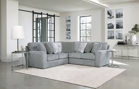 Like New Glacier Sectional & Ottoman