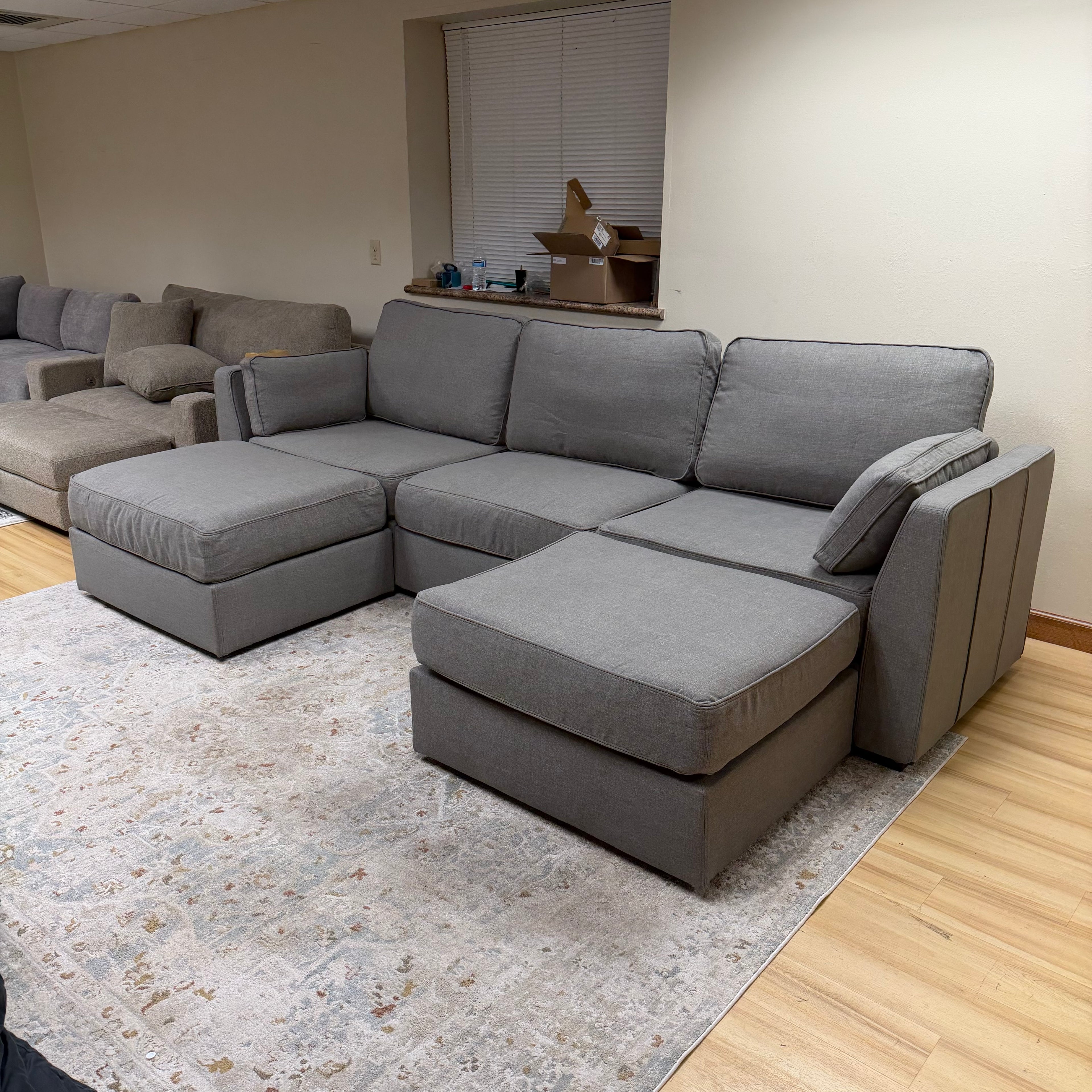 Like New 5-Seat Lovesac Sactional | Flagstone Brushed Weave