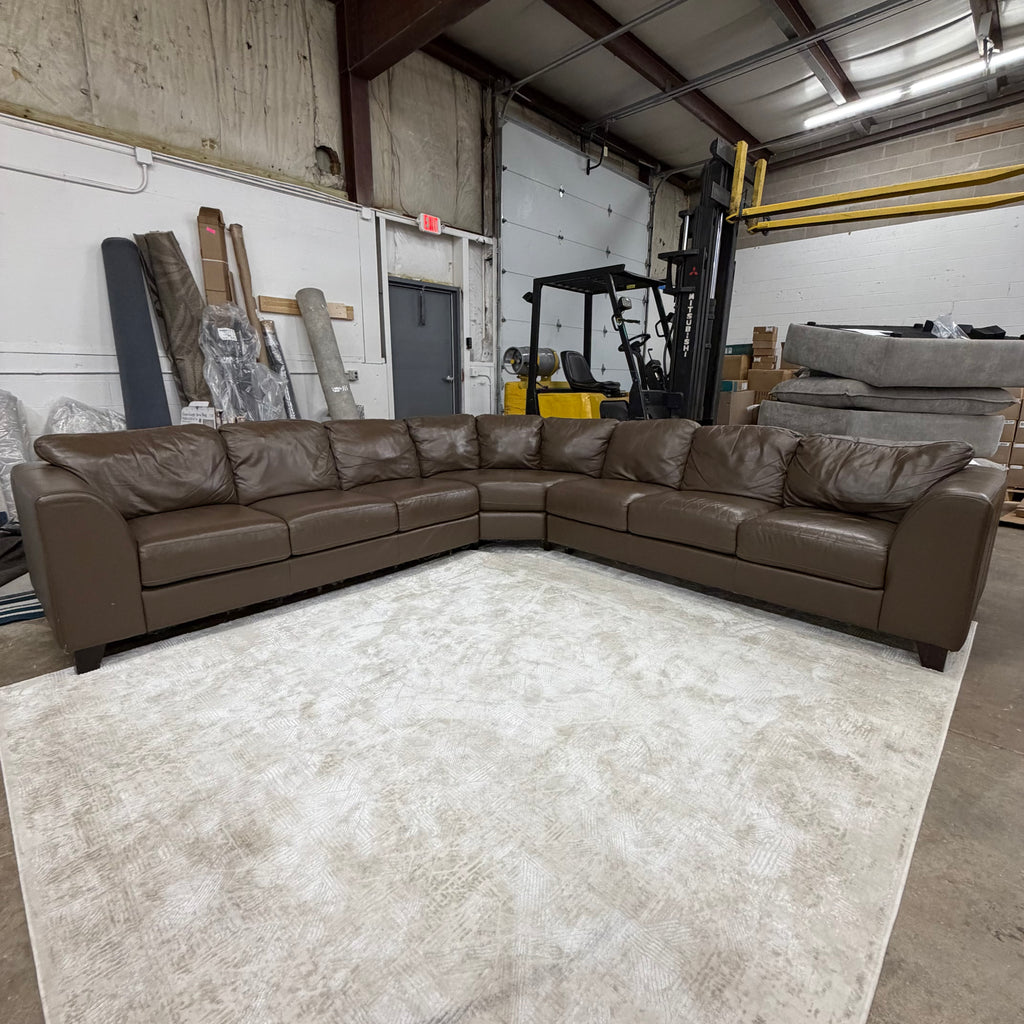 Palliser Juno Brown Leather Sectional
