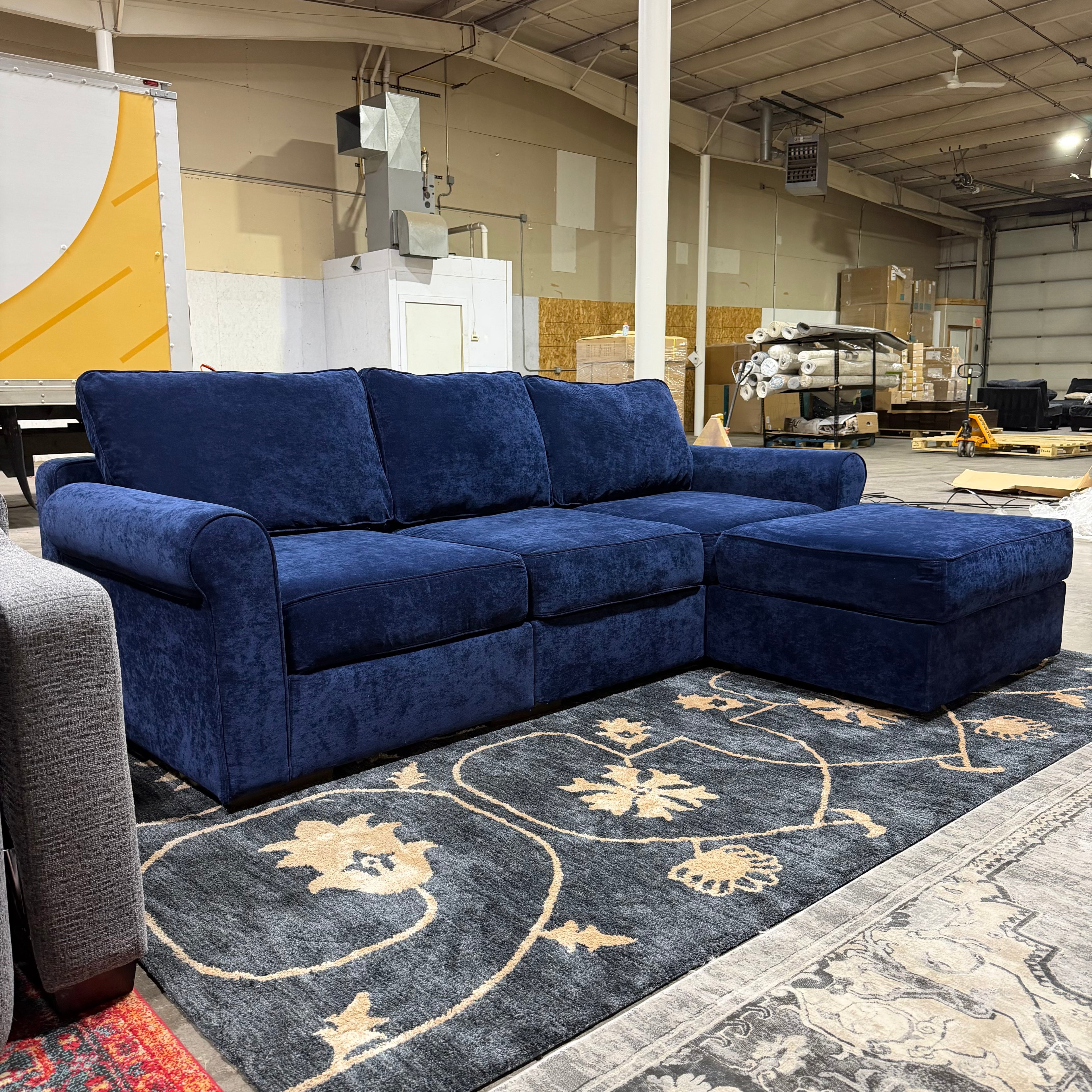 Like New 4-Seat Lovesac Sactional | Sapphire Navy Corded Velvet