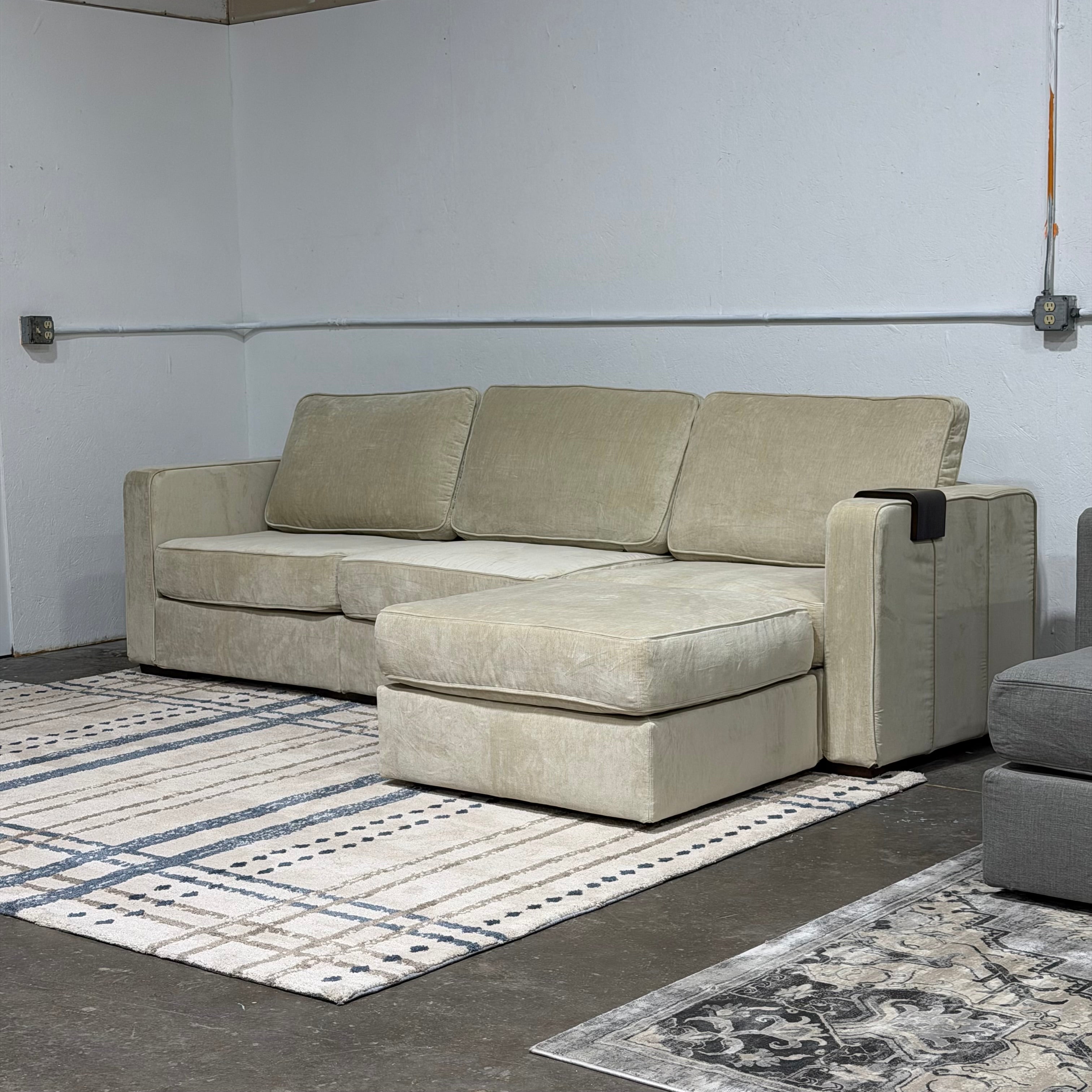 Like New 4-Seat Lovesac Sactional | Tan Combed Chenille