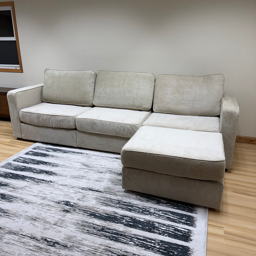 Like New 4-Seat Lovesac Sactional | Tan Combed Chenille