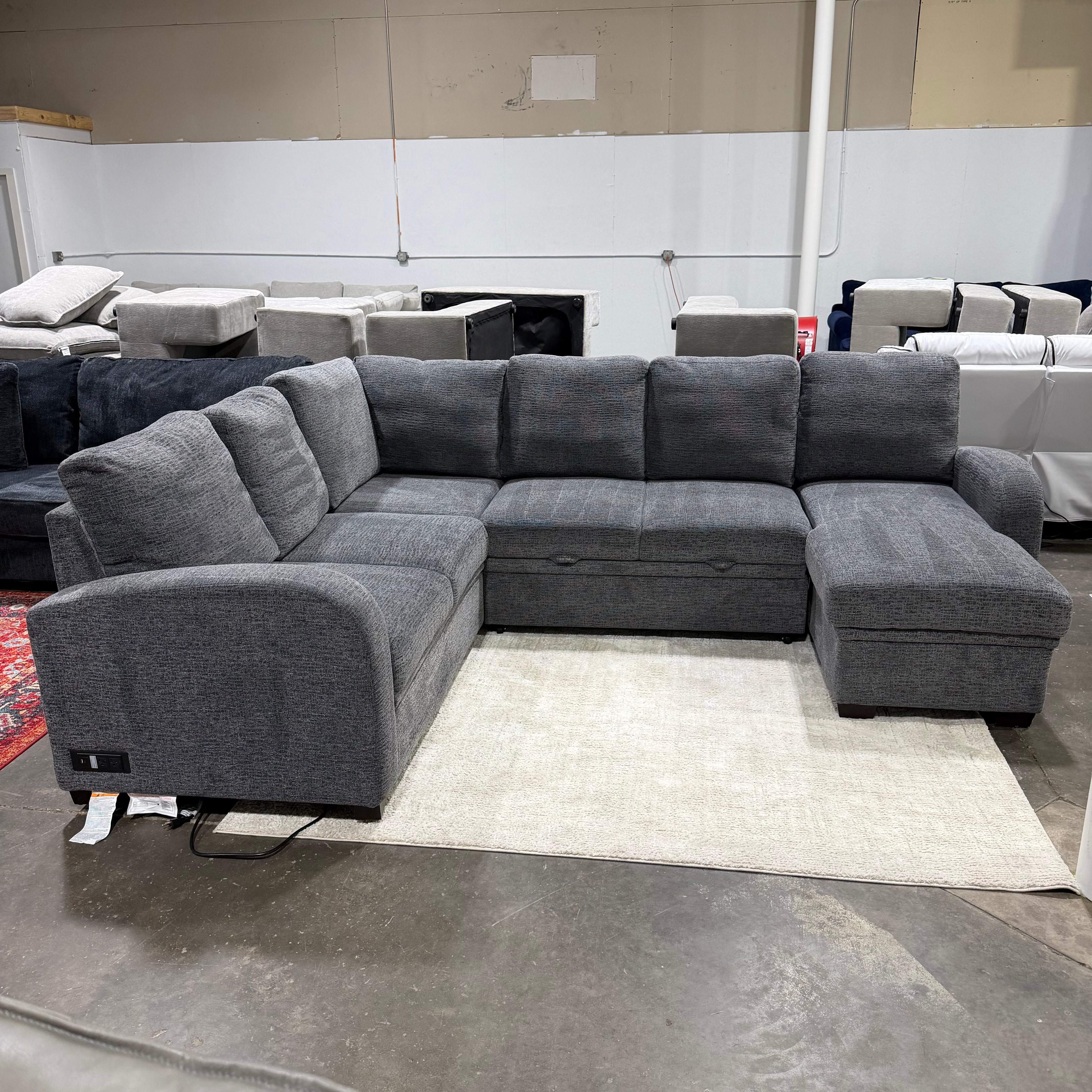 Coddle Aria Sleeper Sectional with Reversible Chaise and Storage