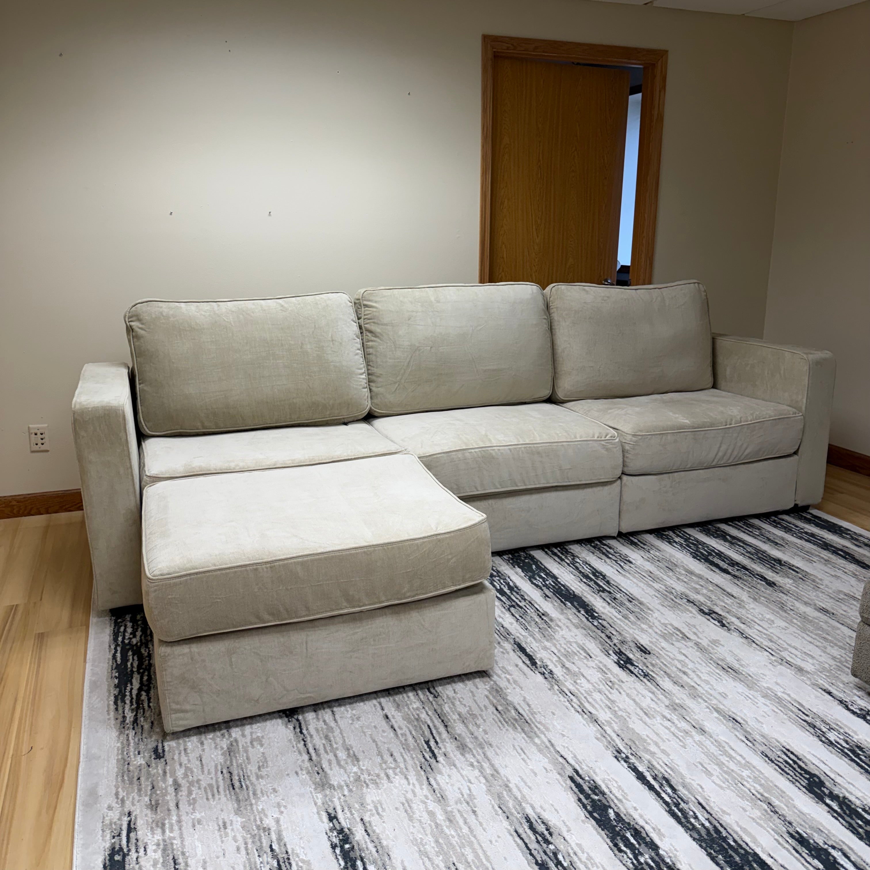 Like New 4-Seat Lovesac Sactional | Tan Combed Chenille