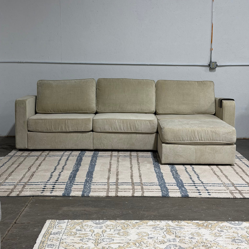 Like New 4-Seat Lovesac Sactional | Tan Combed Chenille