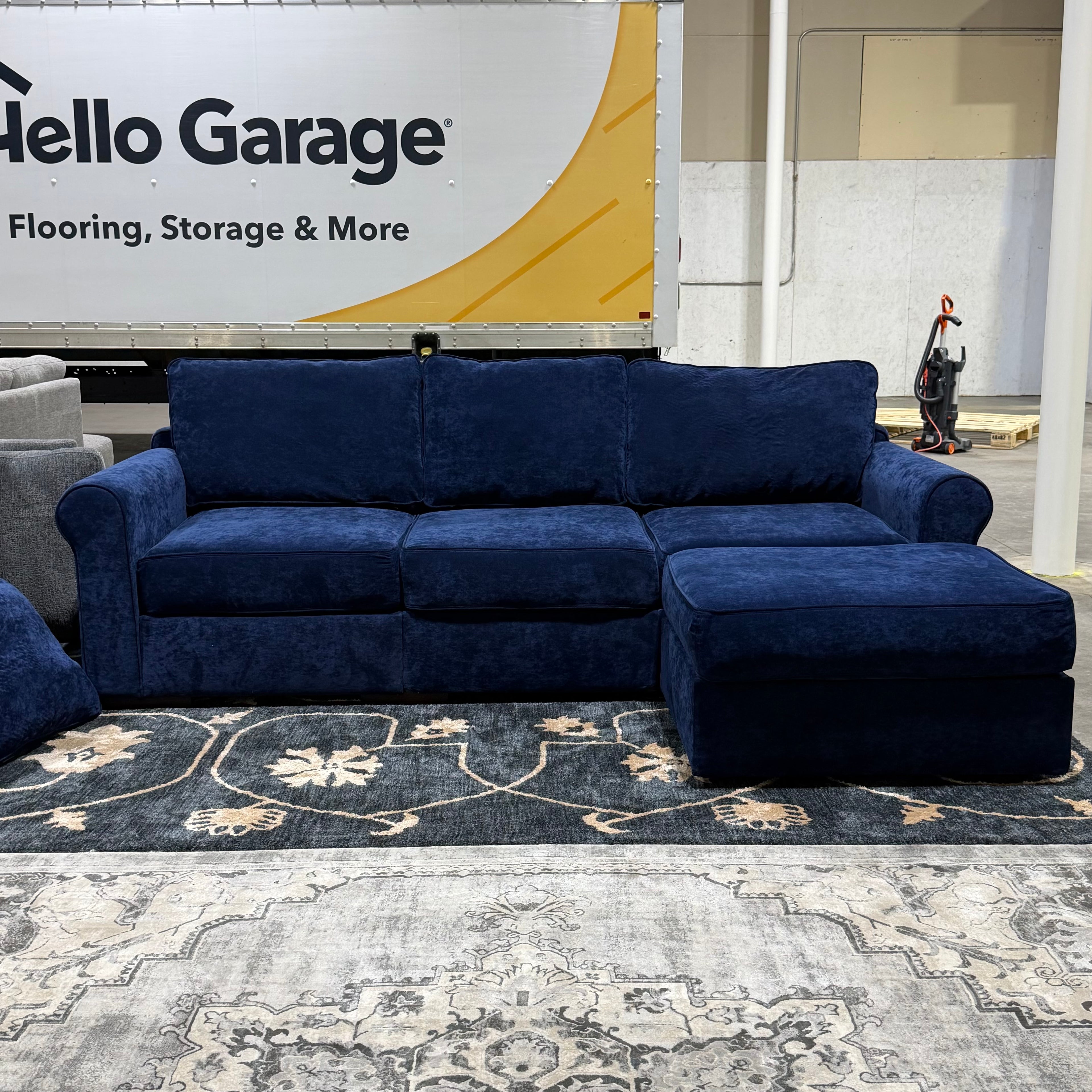 Like New 4-Seat Lovesac Sactional | Sapphire Navy Corded Velvet