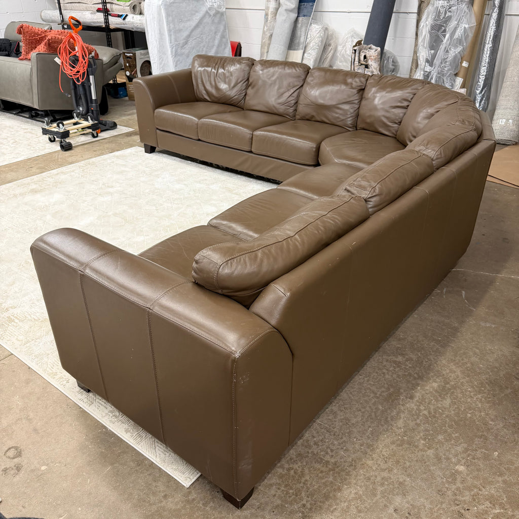 Palliser Juno Brown Leather Sectional