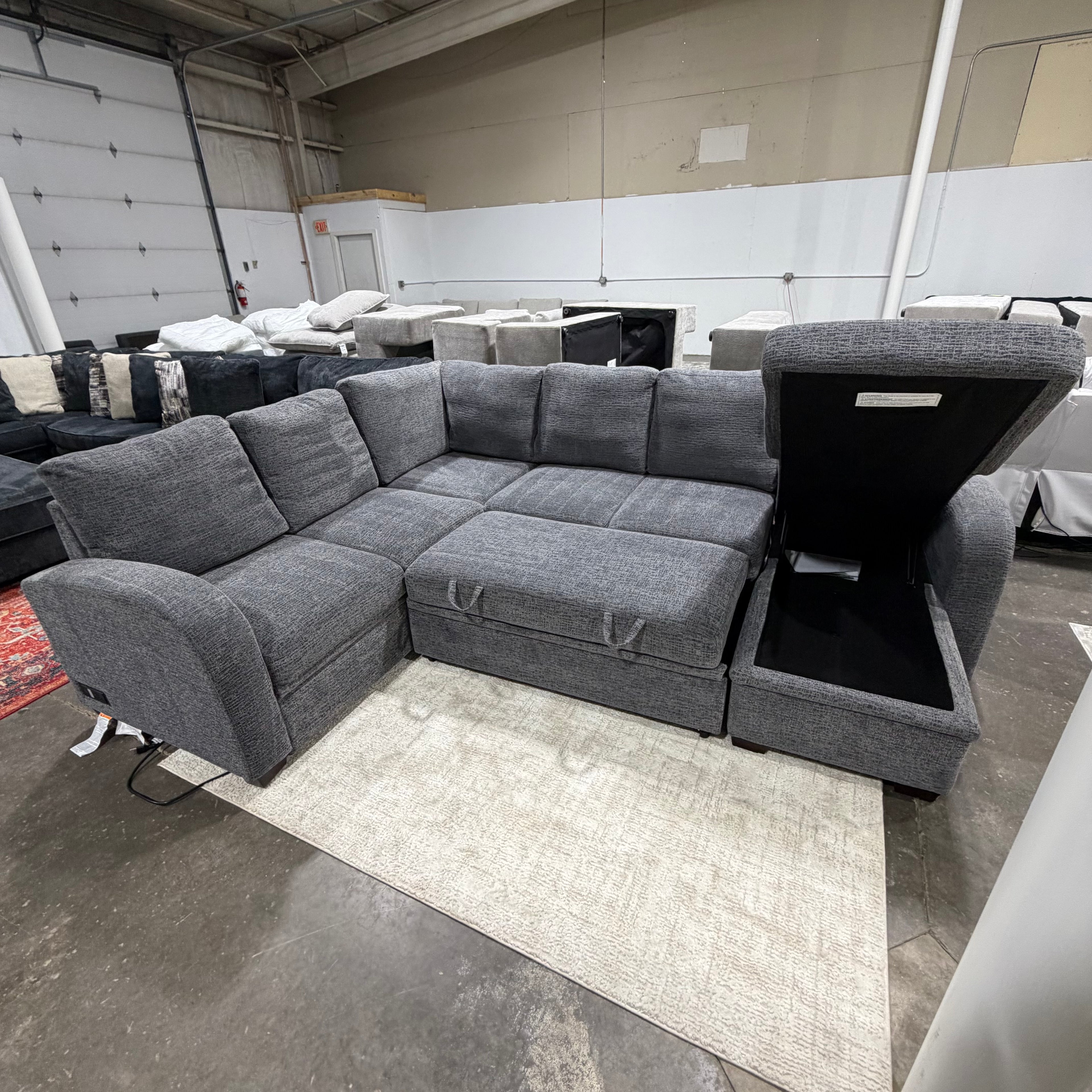Coddle Aria Sleeper Sectional with Reversible Chaise and Storage