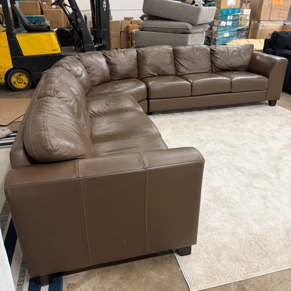 Palliser Juno Brown Leather Sectional