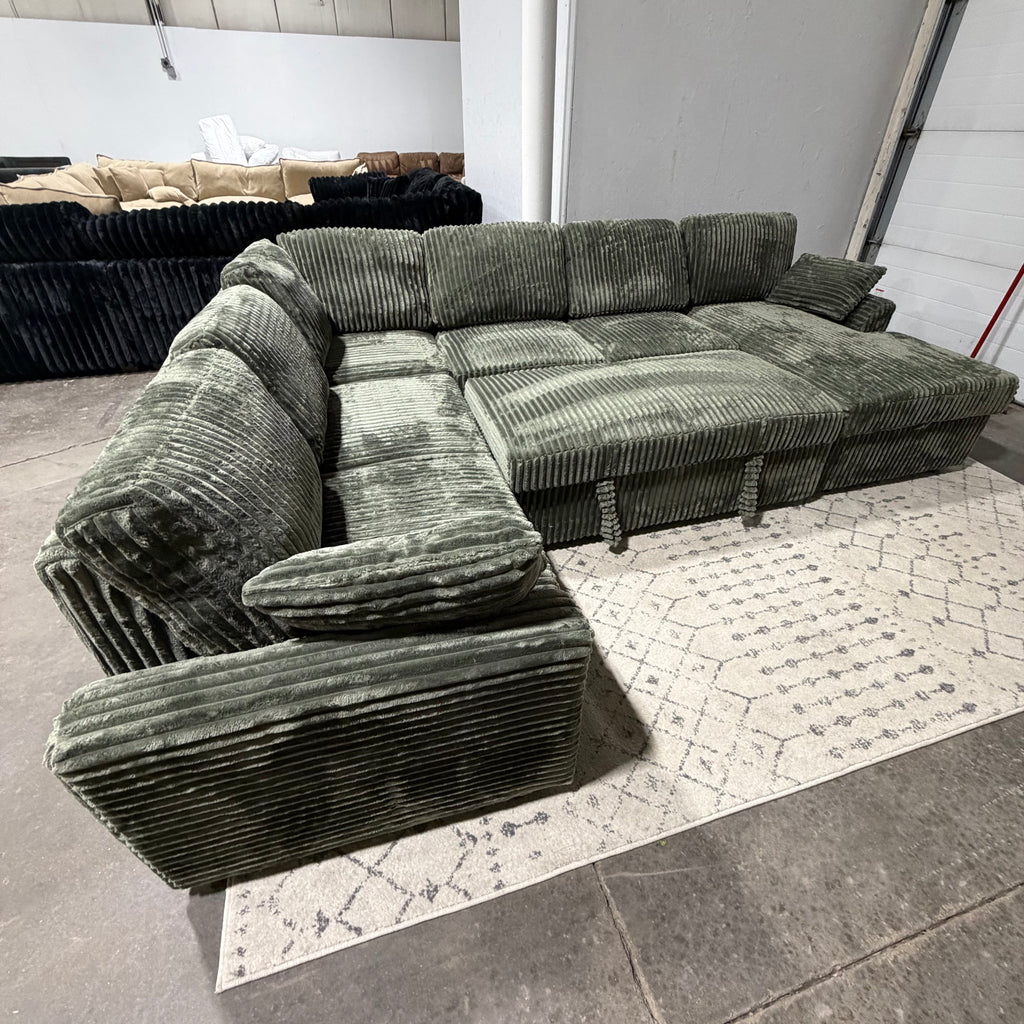 NEW Sleeper Sectional w/ Storage Chaise