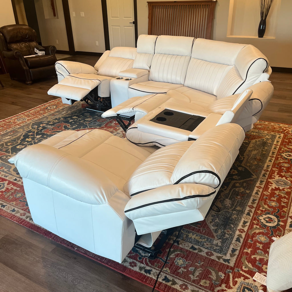 NEW* Leather Power Reclining Sectional Sofa