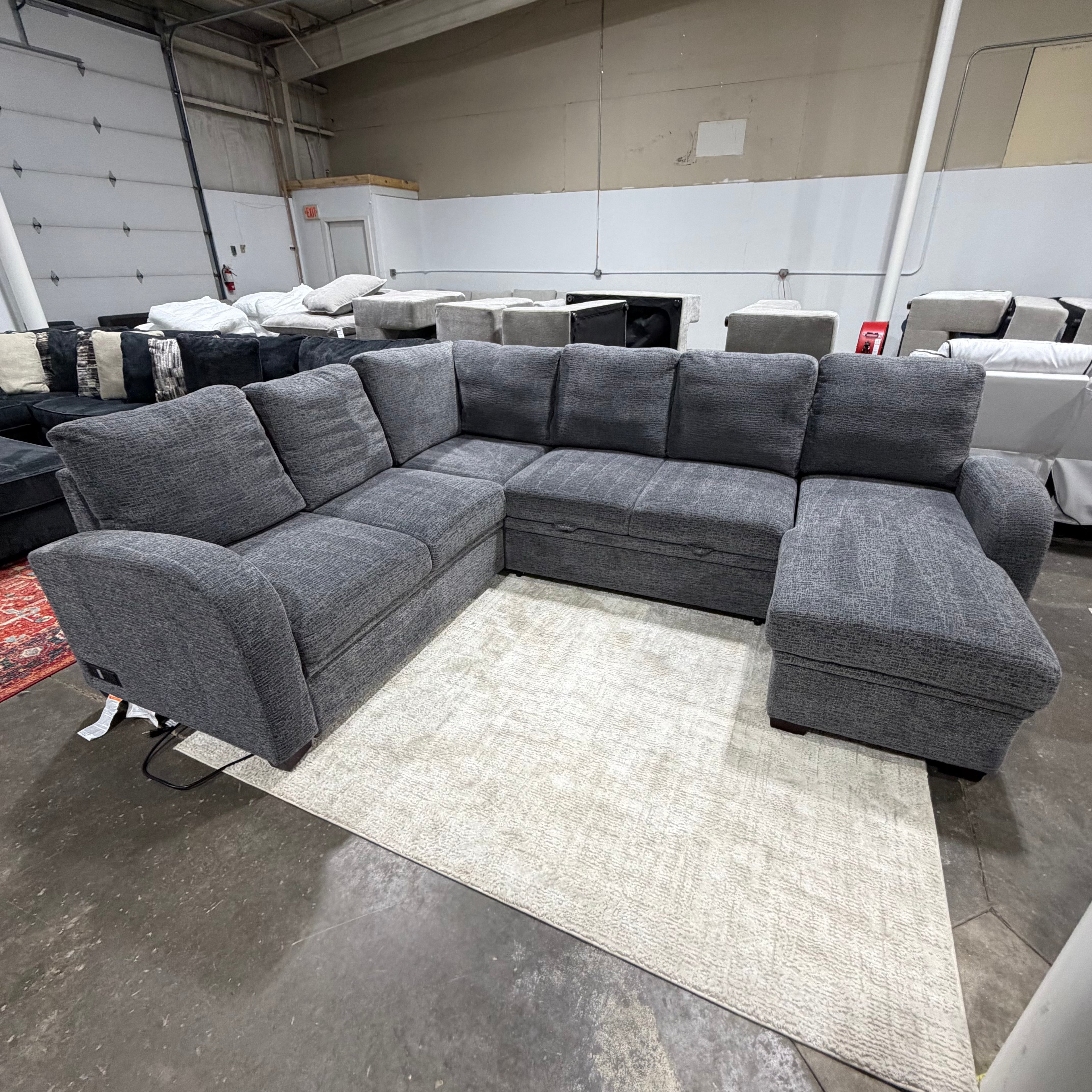Coddle Aria Sleeper Sectional with Reversible Chaise and Storage