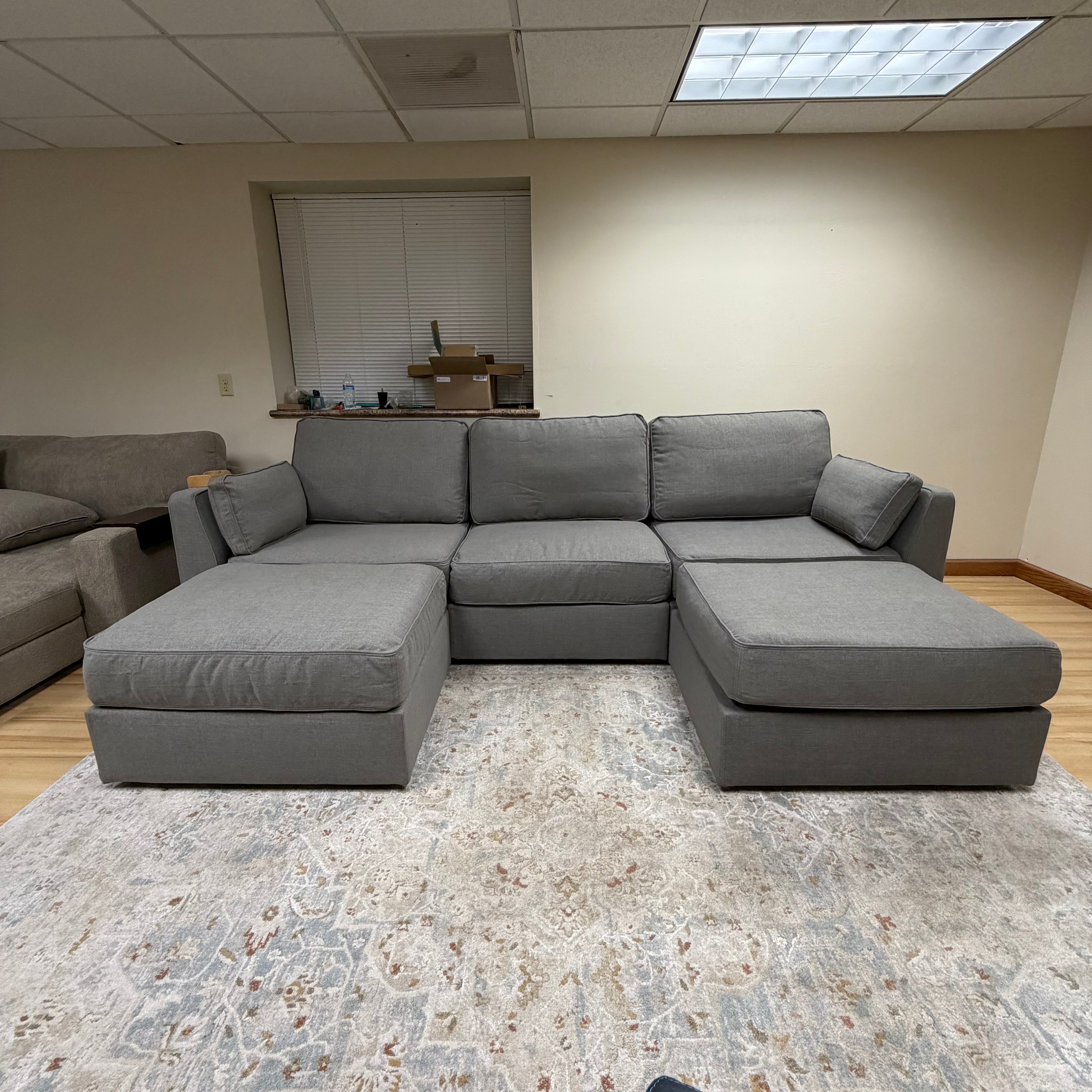 Like New 5-Seat Lovesac Sactional | Flagstone Brushed Weave