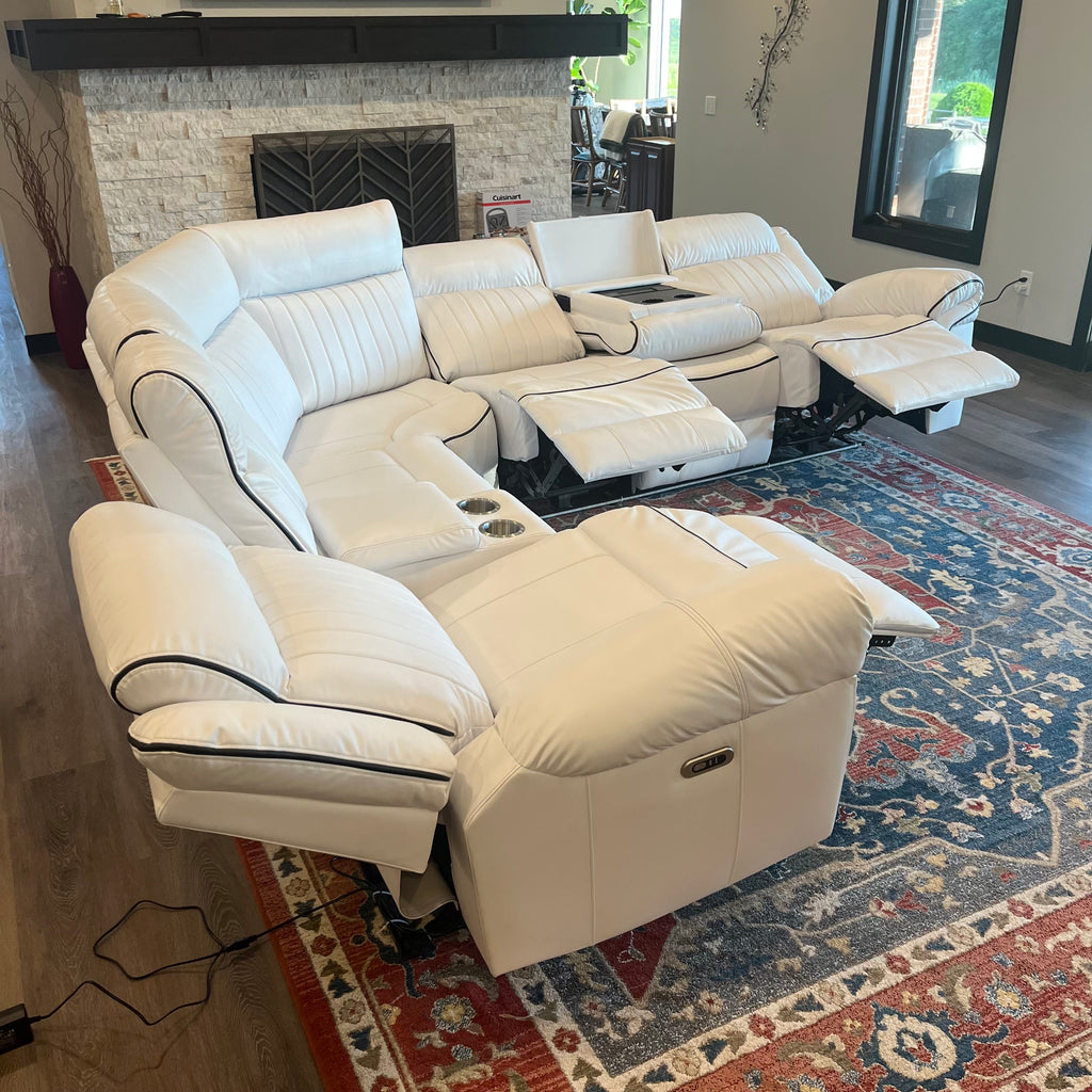 NEW* Leather Power Reclining Sectional Sofa