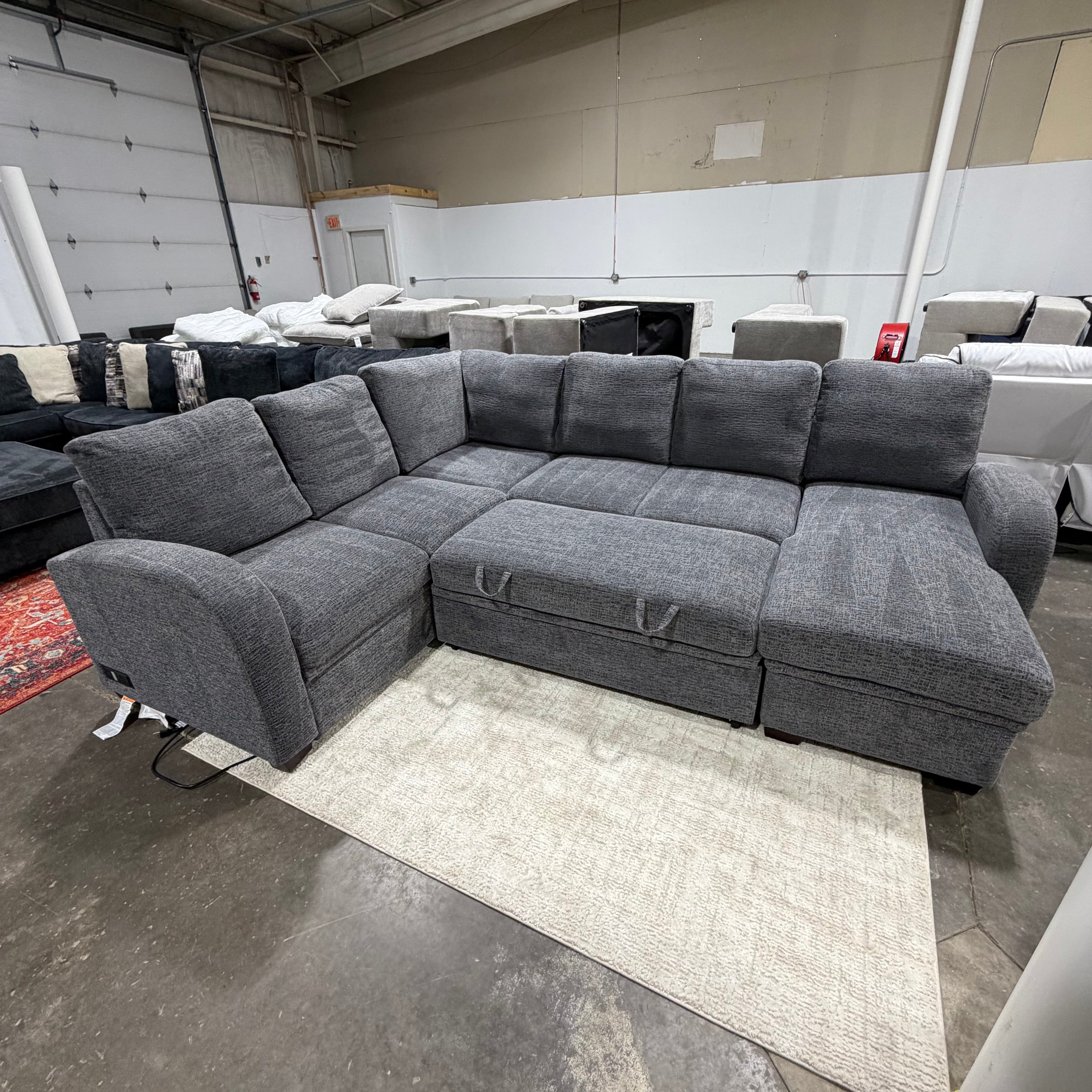 Coddle Aria Sleeper Sectional with Reversible Chaise and Storage
