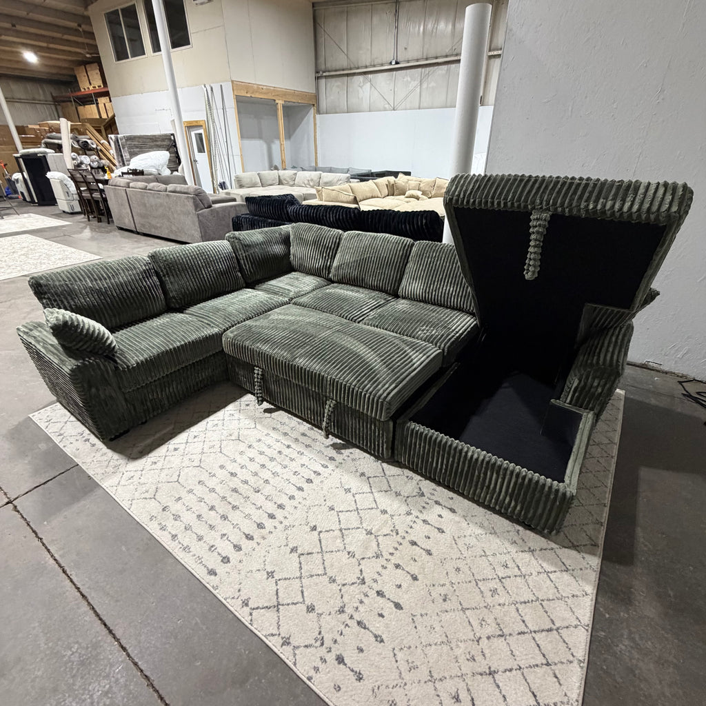 NEW Sleeper Sectional w/ Storage Chaise
