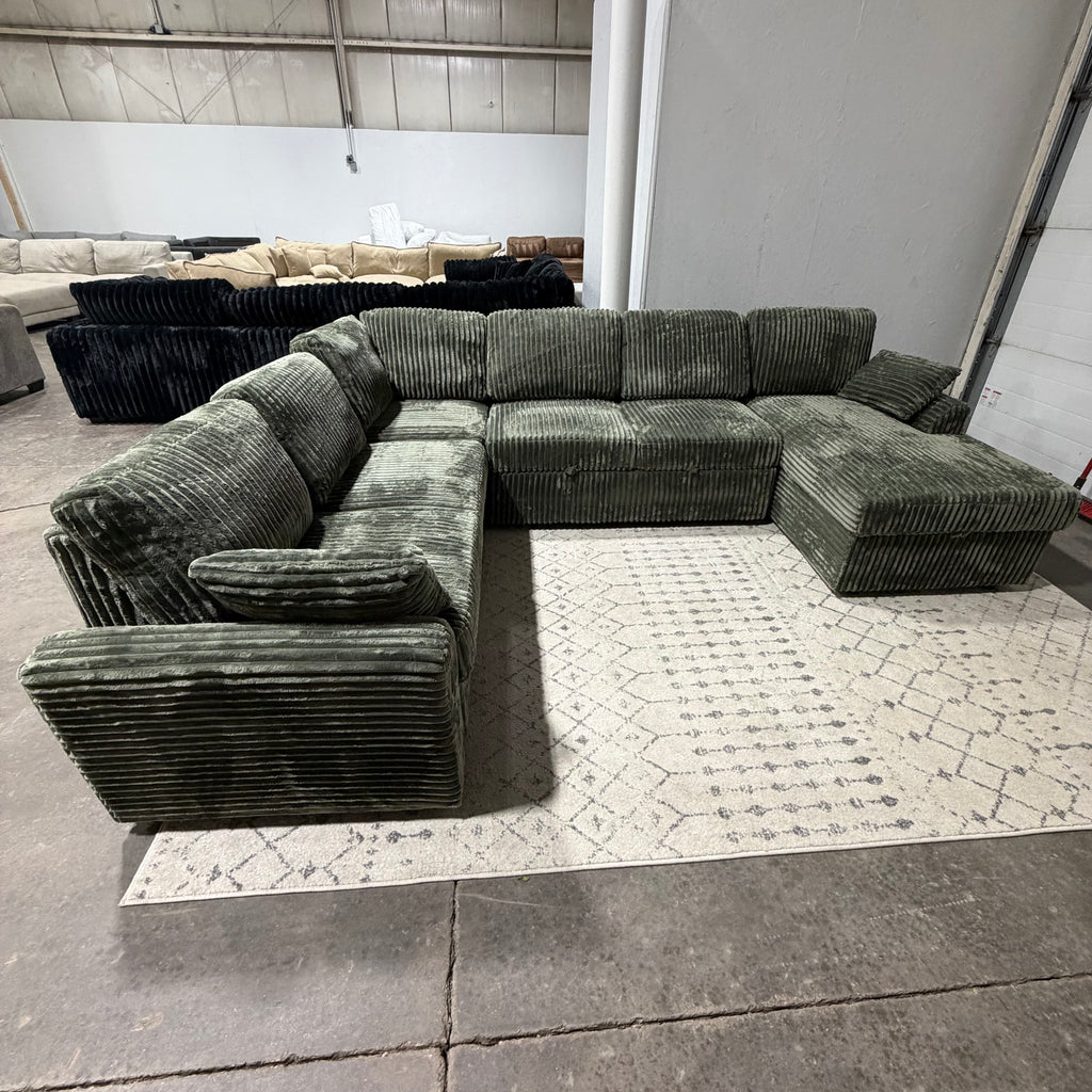 NEW Sleeper Sectional w/ Storage Chaise