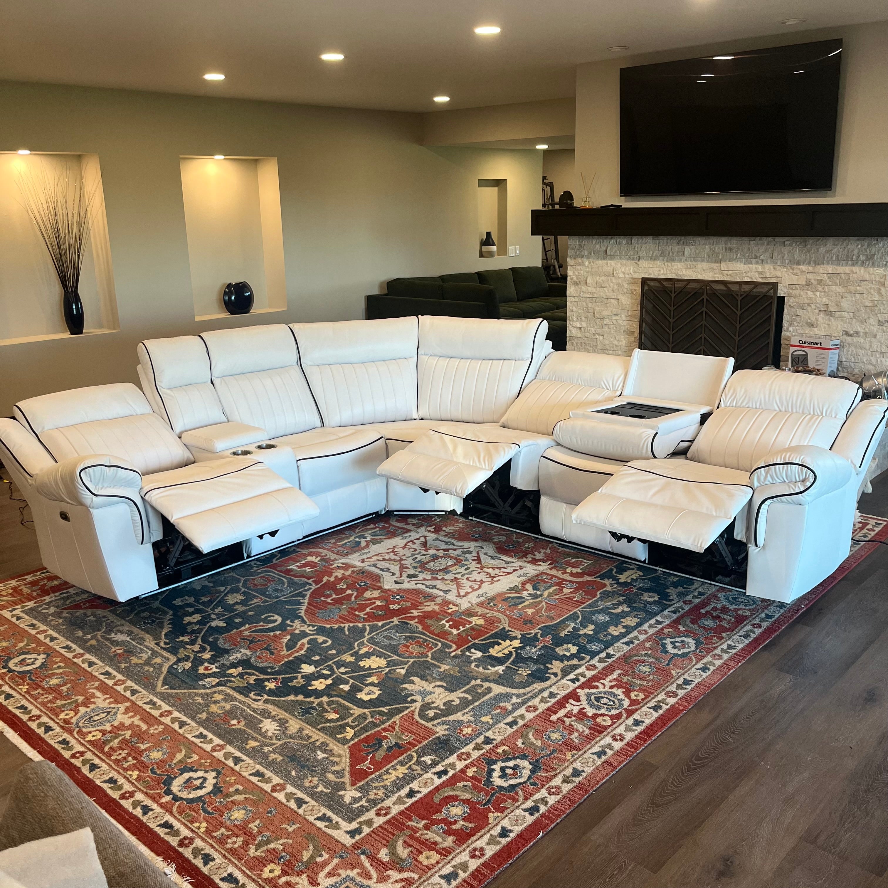 NEW* Leather Power Reclining Sectional Sofa