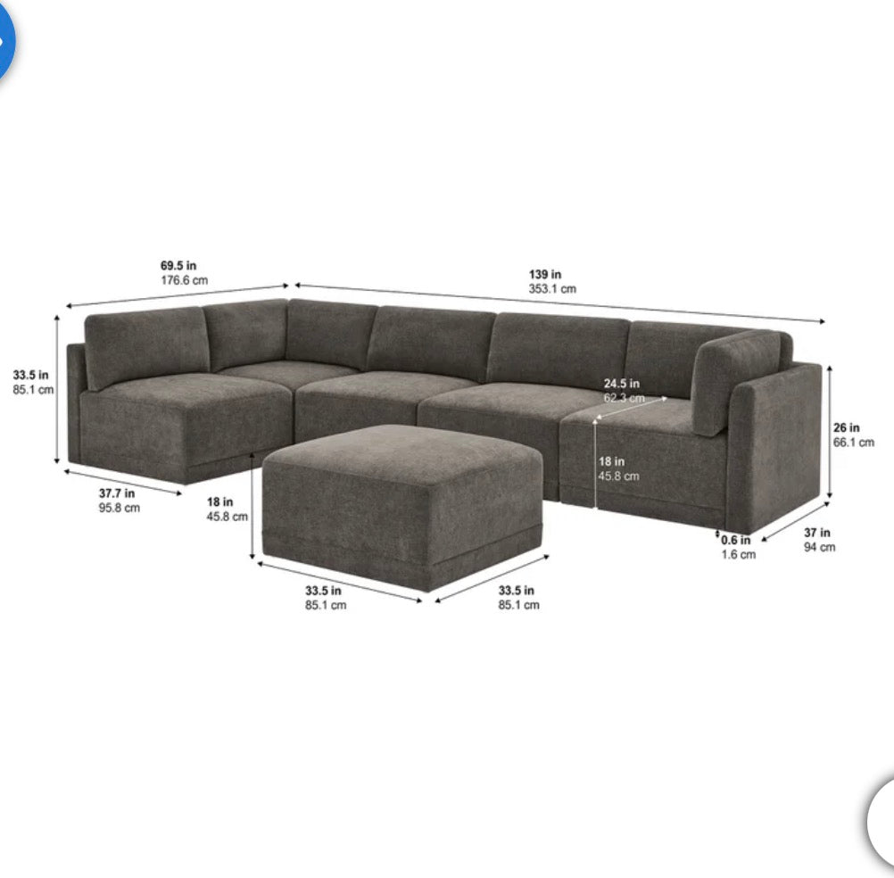 Like New Thomasville Fallon Modular Sectional
